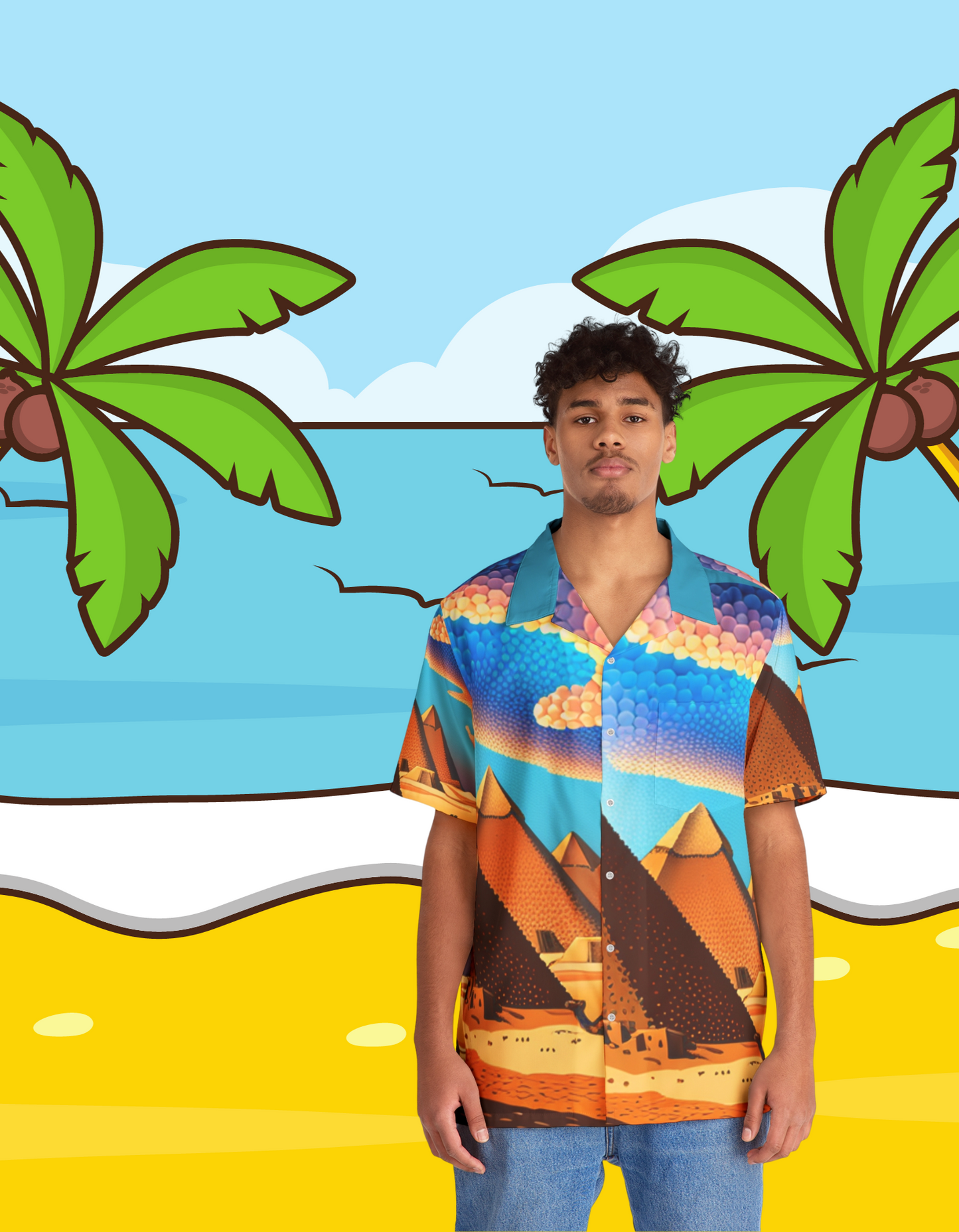 Men's Hawaiian Shirt (Pyramid)