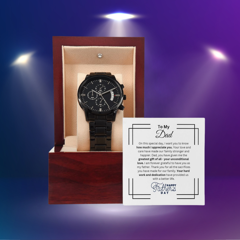 Black Chronograph Watch