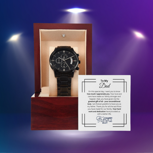 Black Chronograph Watch