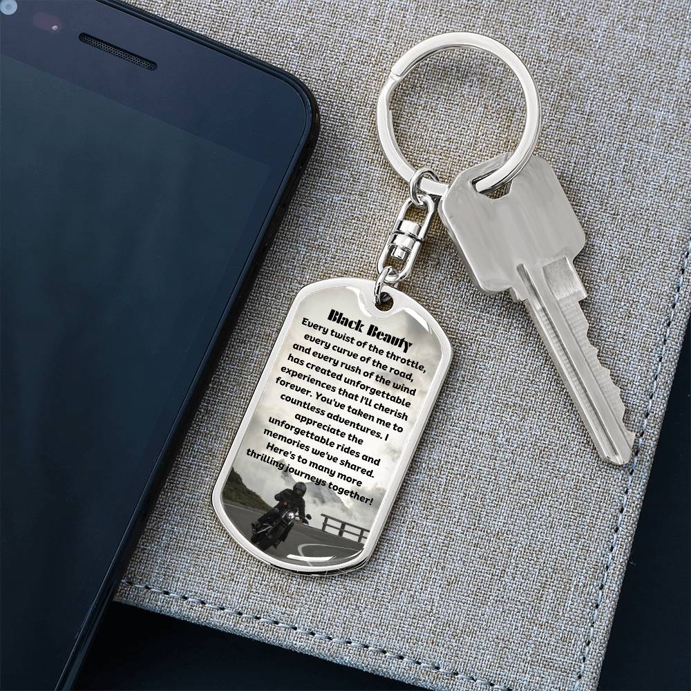 Bikers Tag with Swivel Keychain