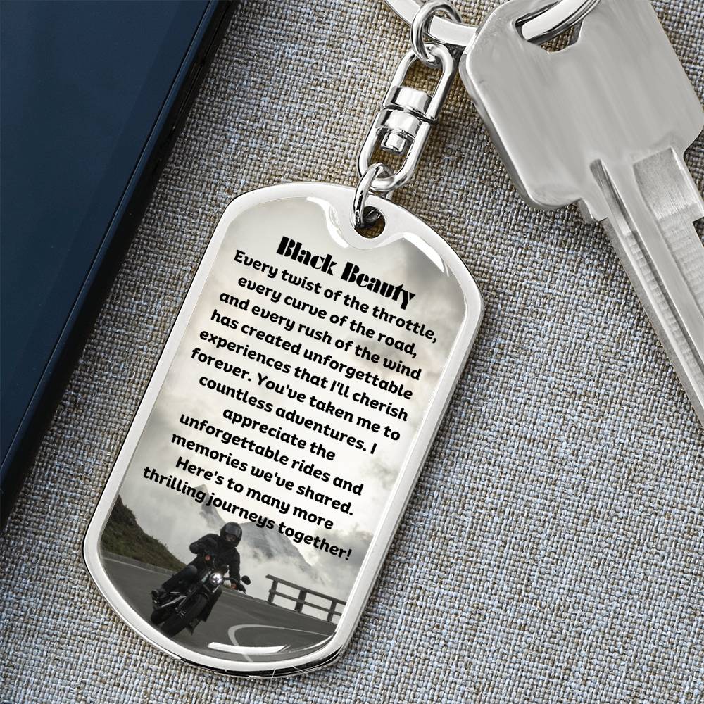 Bikers Tag with Swivel Keychain