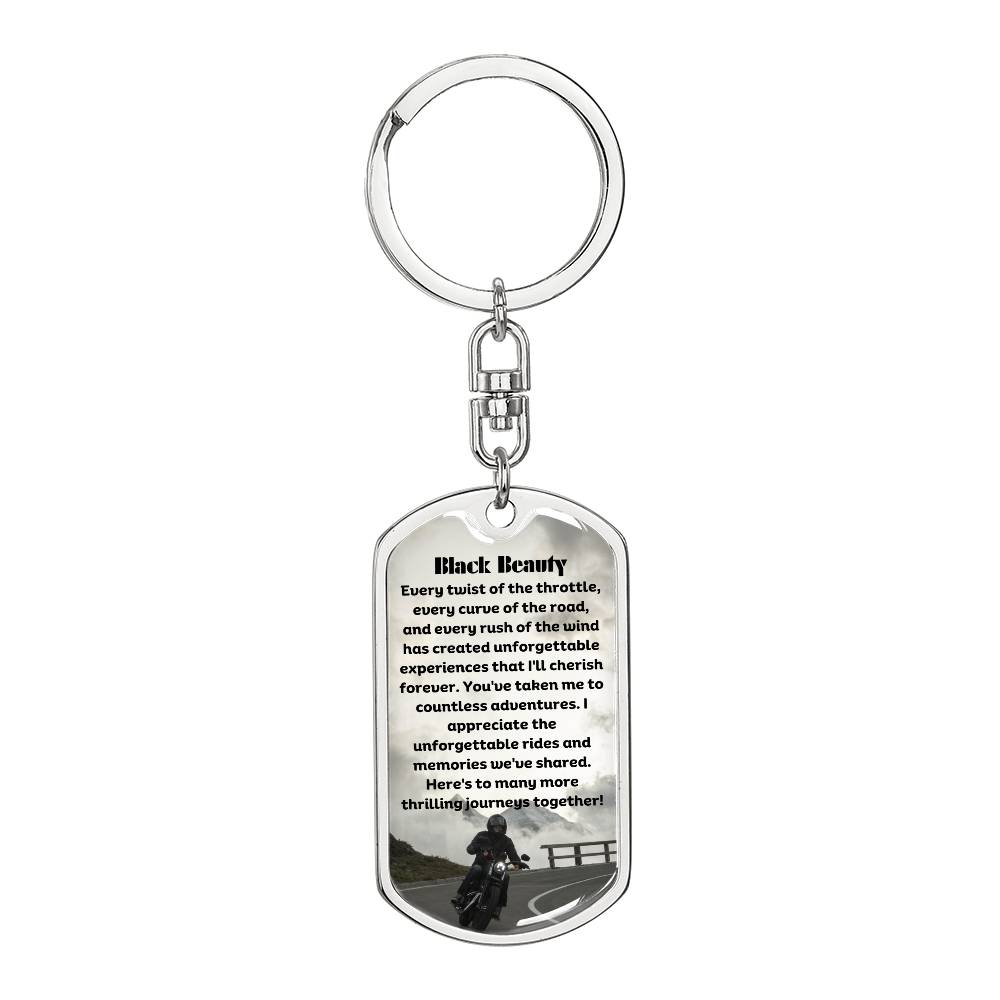 Bikers Tag with Swivel Keychain