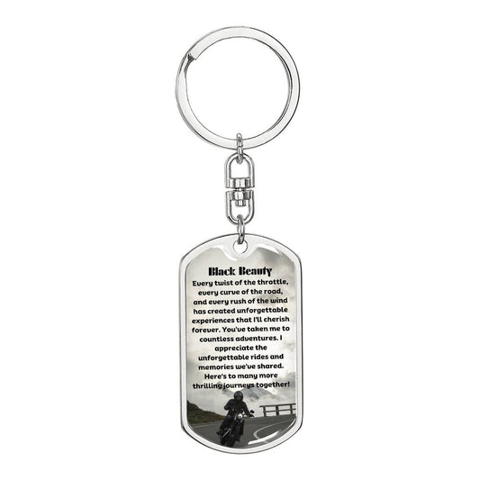 Bikers Tag with Swivel Keychain