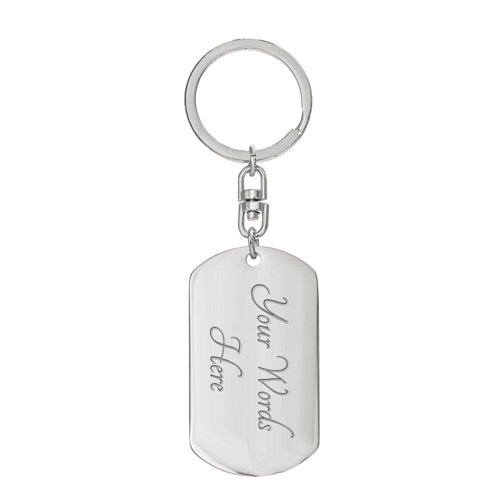 Tag with Swivel Keychain