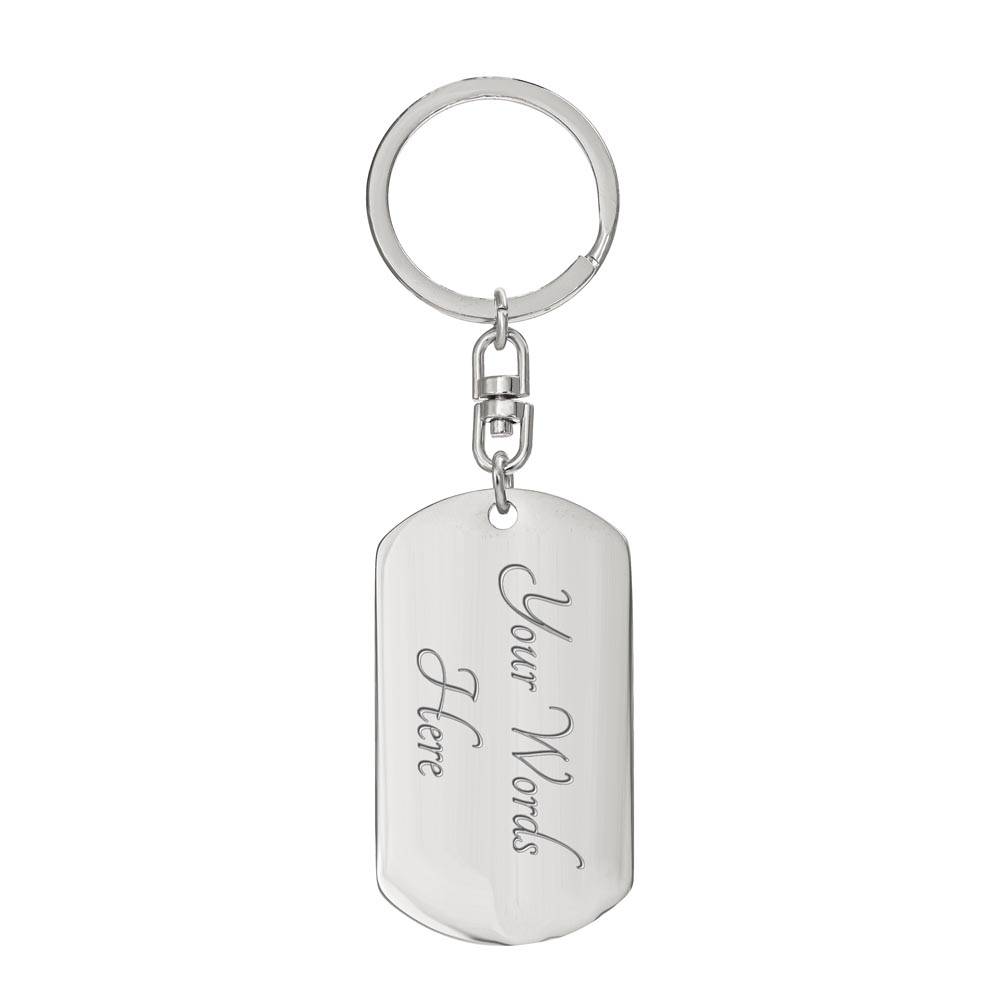 Dog Tag with Swivel Keychain | Mom to Son