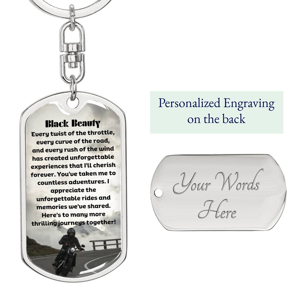 Bikers Tag with Swivel Keychain