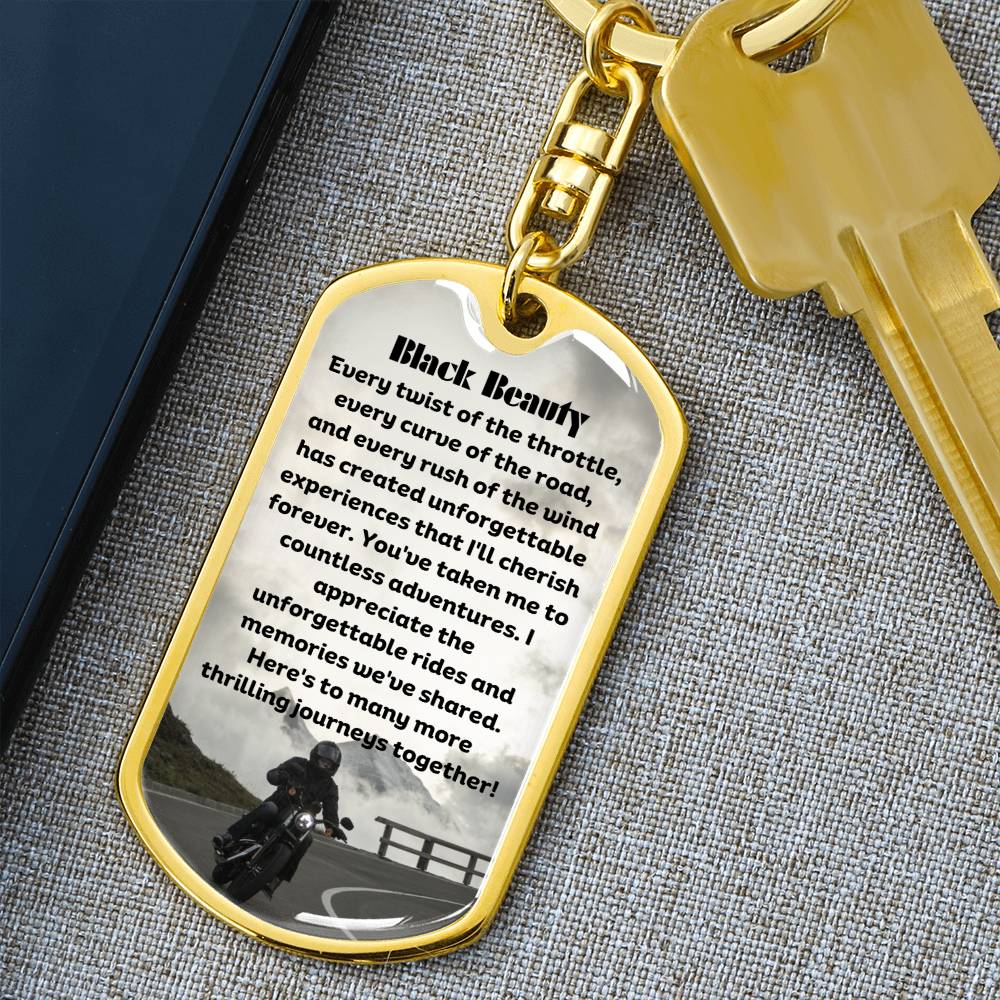 Bikers Tag with Swivel Keychain