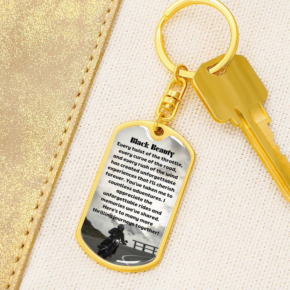 Bikers Tag with Swivel Keychain