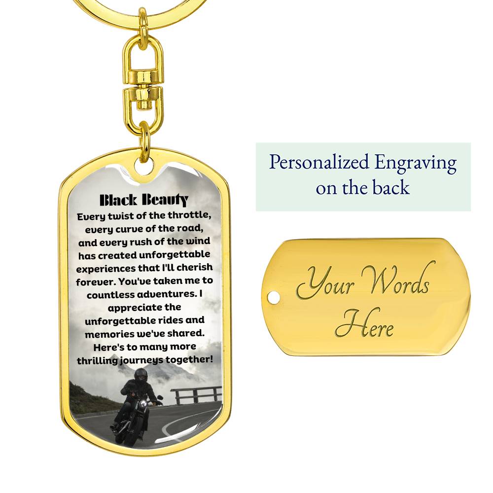 Bikers Tag with Swivel Keychain