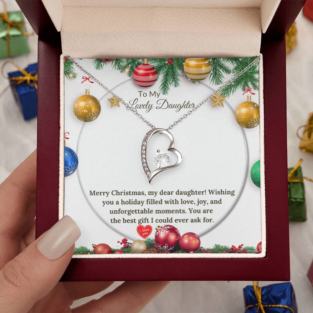 Christmas Forever Love Necklace for Daughter