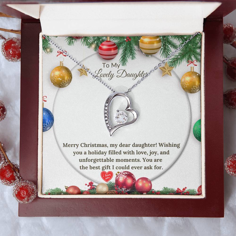 Christmas Forever Love Necklace for Daughter