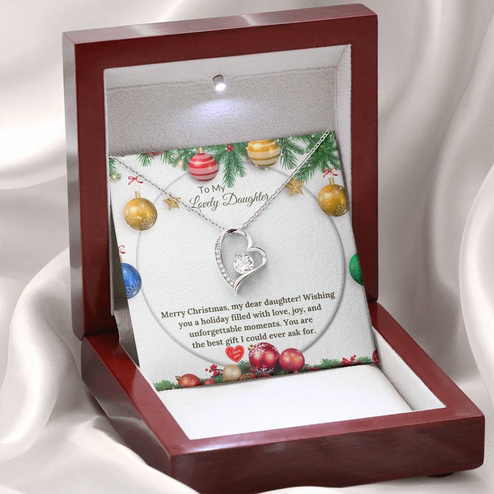 Christmas Forever Love Necklace for Daughter