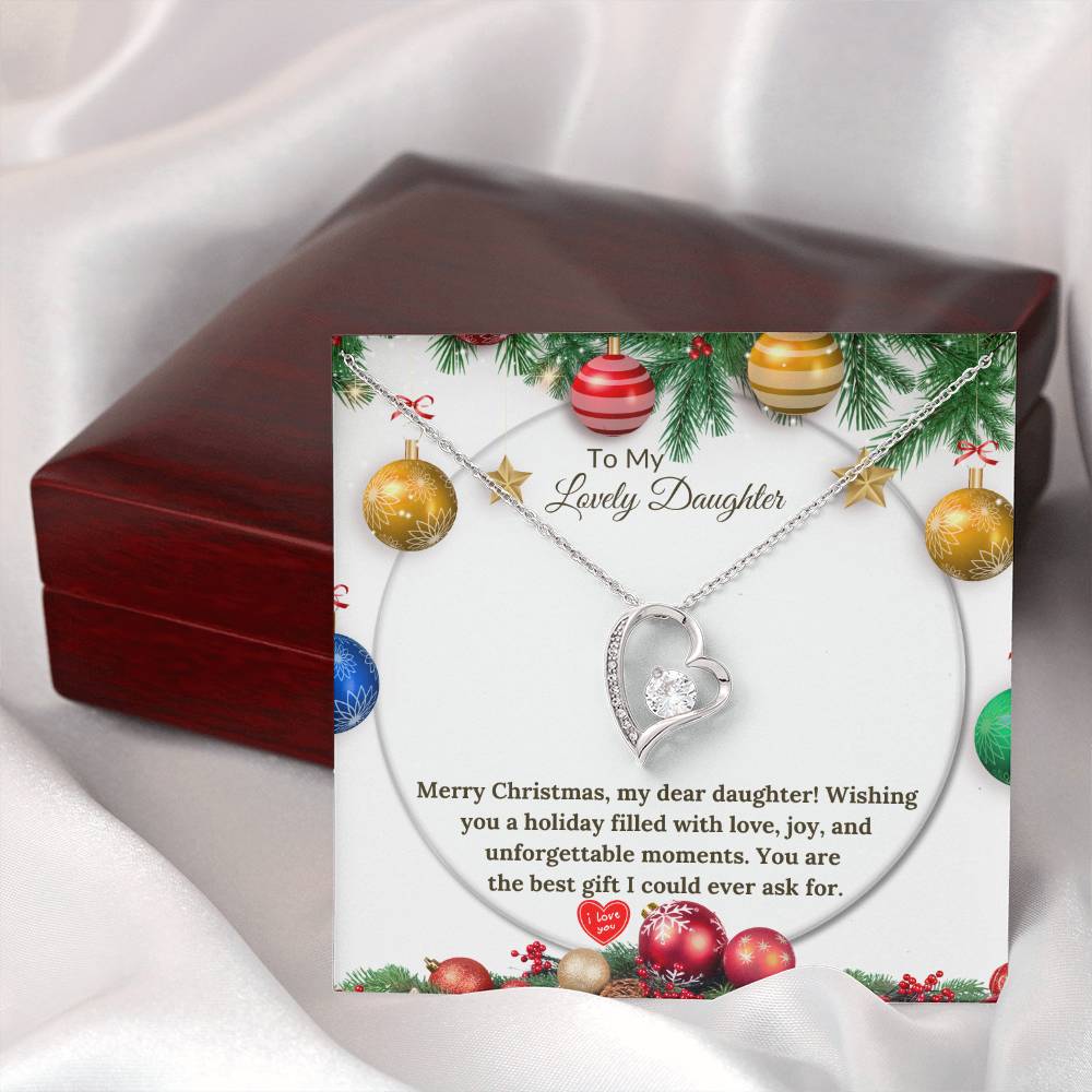 Christmas Forever Love Necklace for Daughter