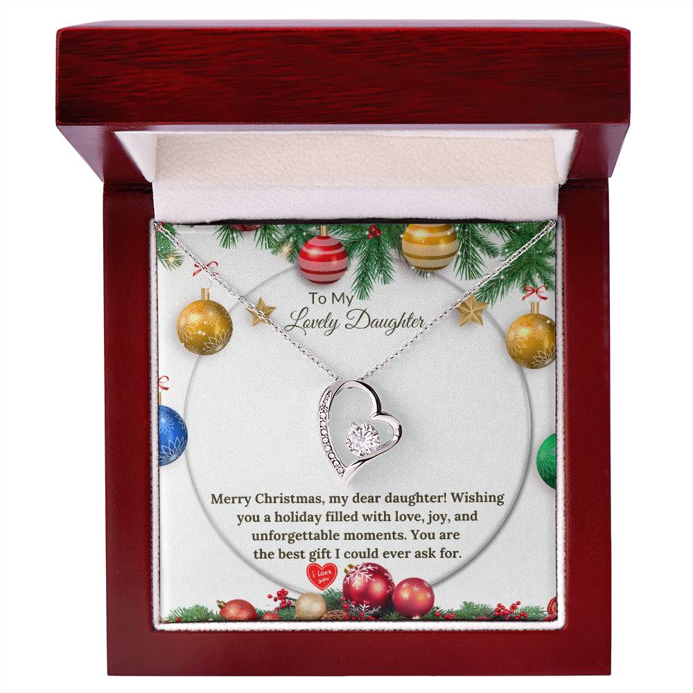 Christmas Forever Love Necklace for Daughter