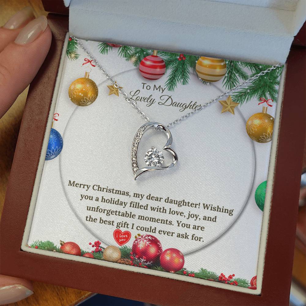 Christmas Forever Love Necklace for Daughter