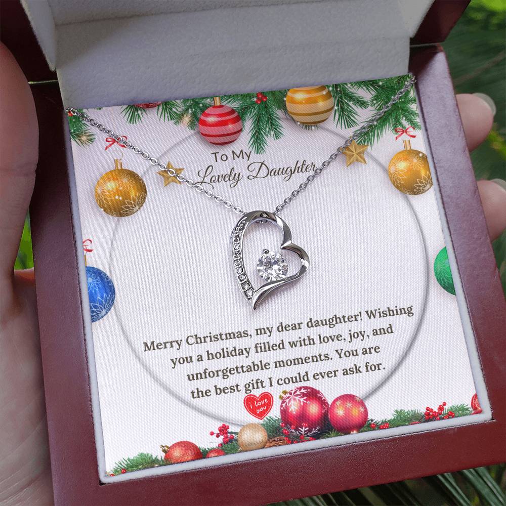 Christmas Forever Love Necklace for Daughter