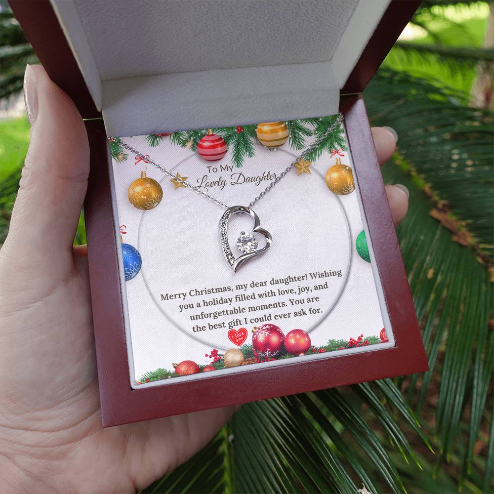 Christmas Forever Love Necklace for Daughter