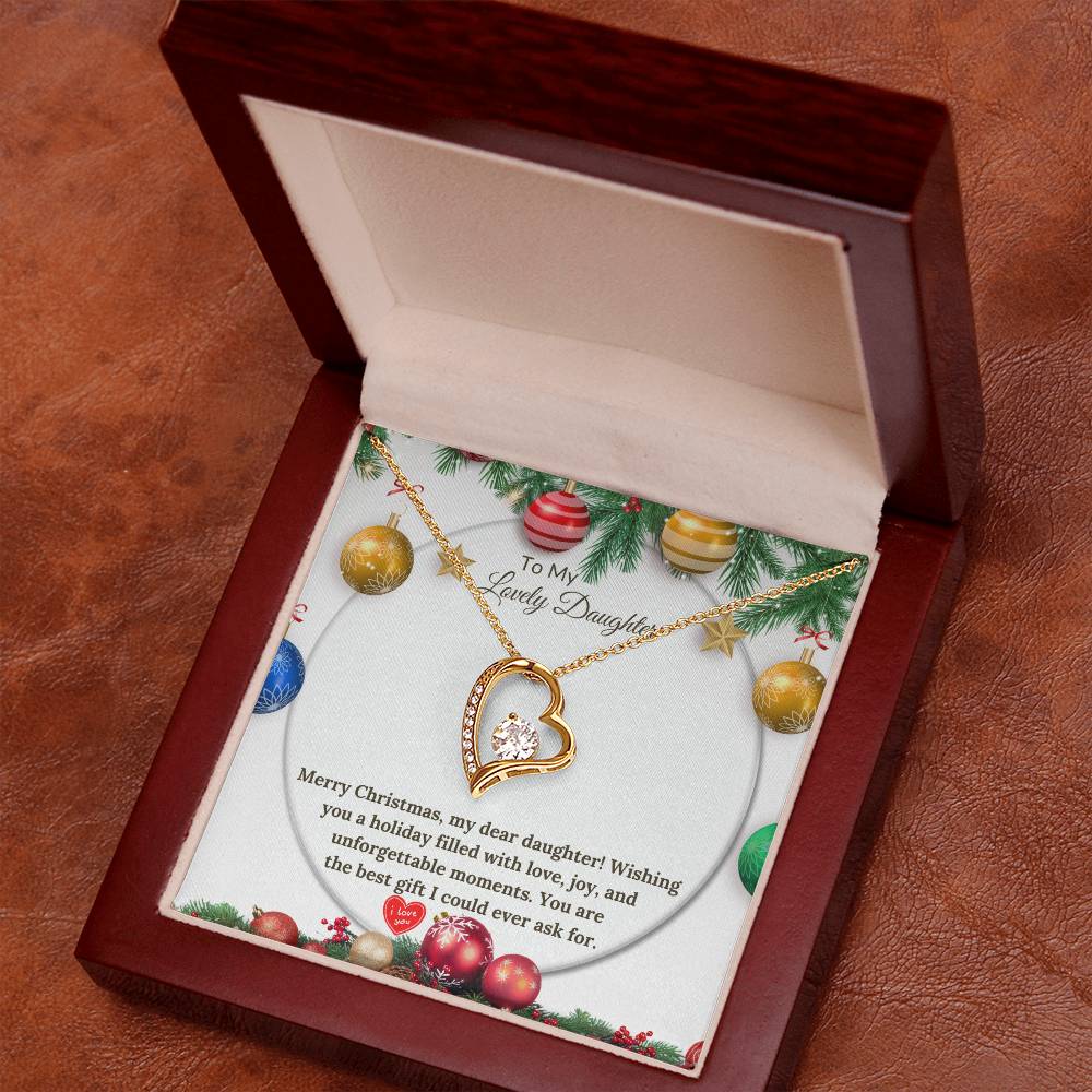 Christmas Forever Love Necklace for Daughter