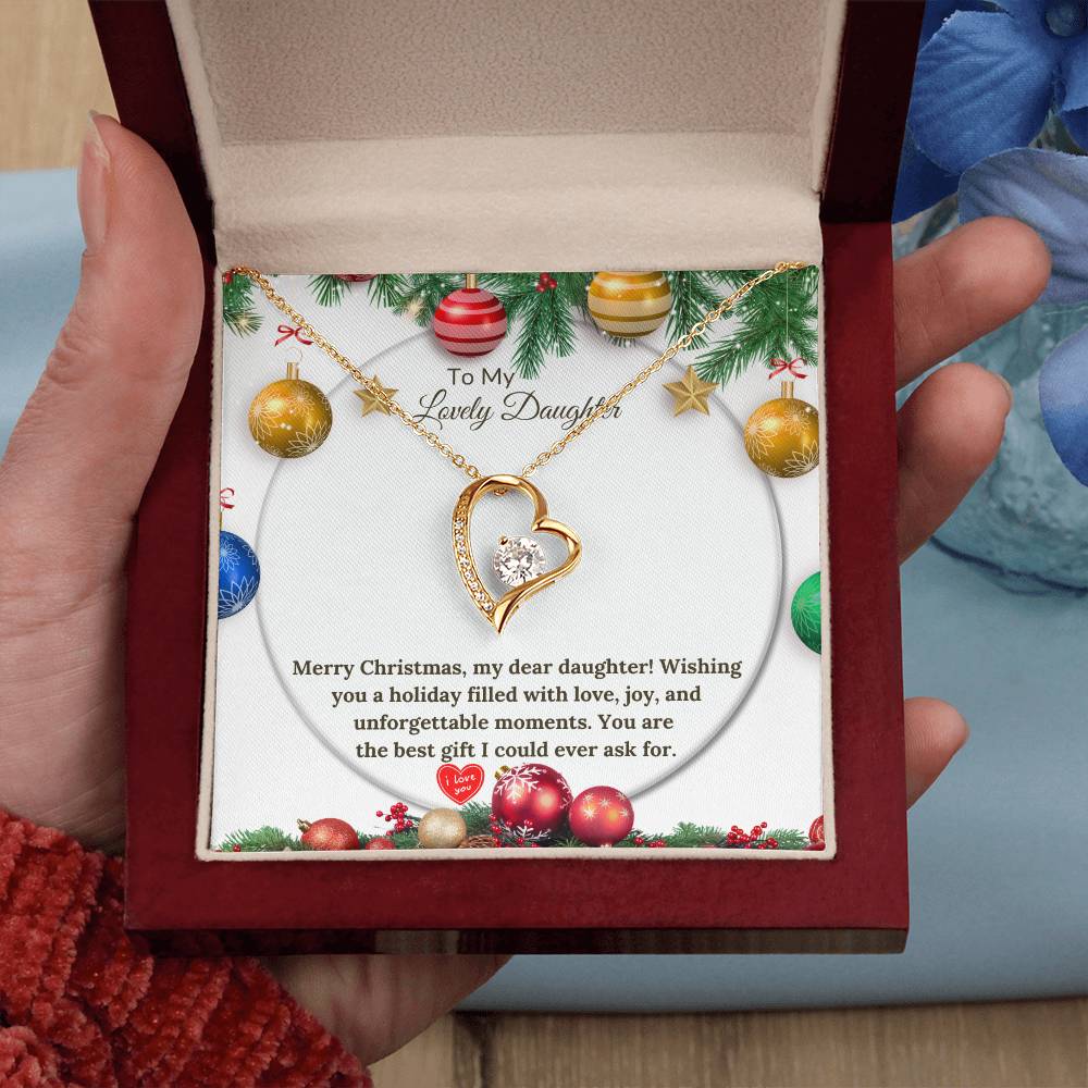 Christmas Forever Love Necklace for Daughter