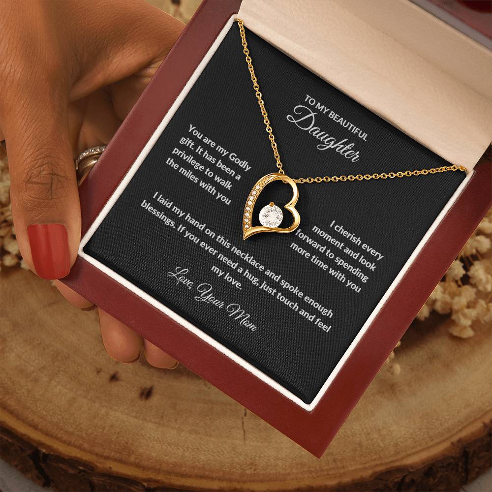 Forever Love Necklace with On Demand Message Card | From Mom
