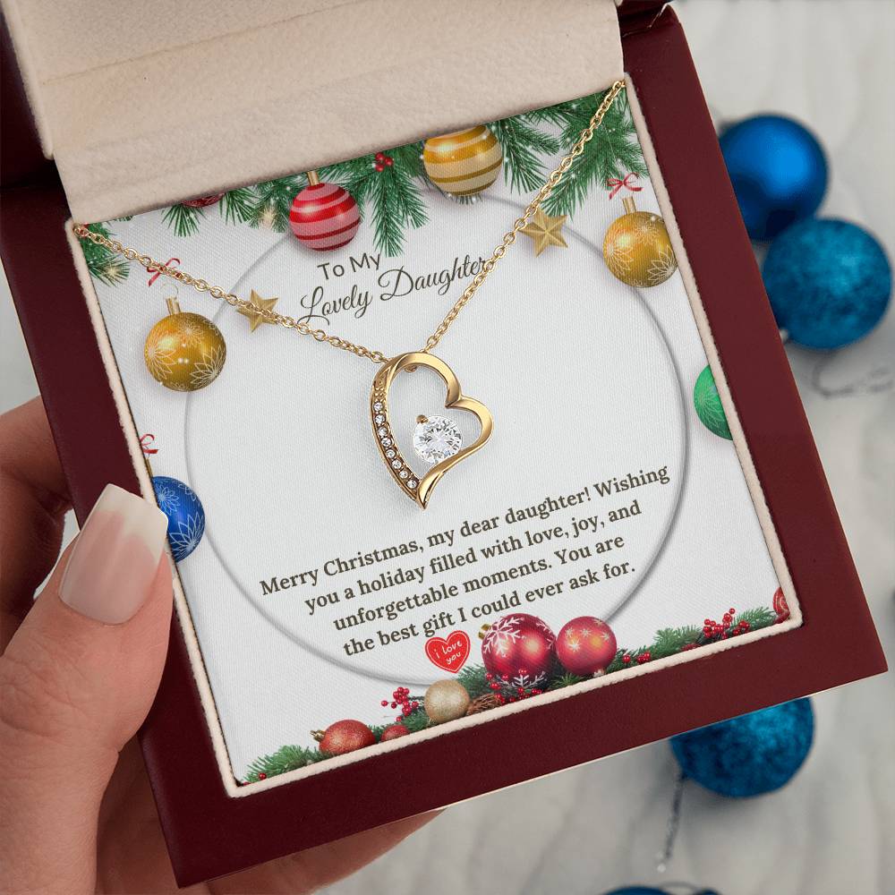 Christmas Forever Love Necklace for Daughter
