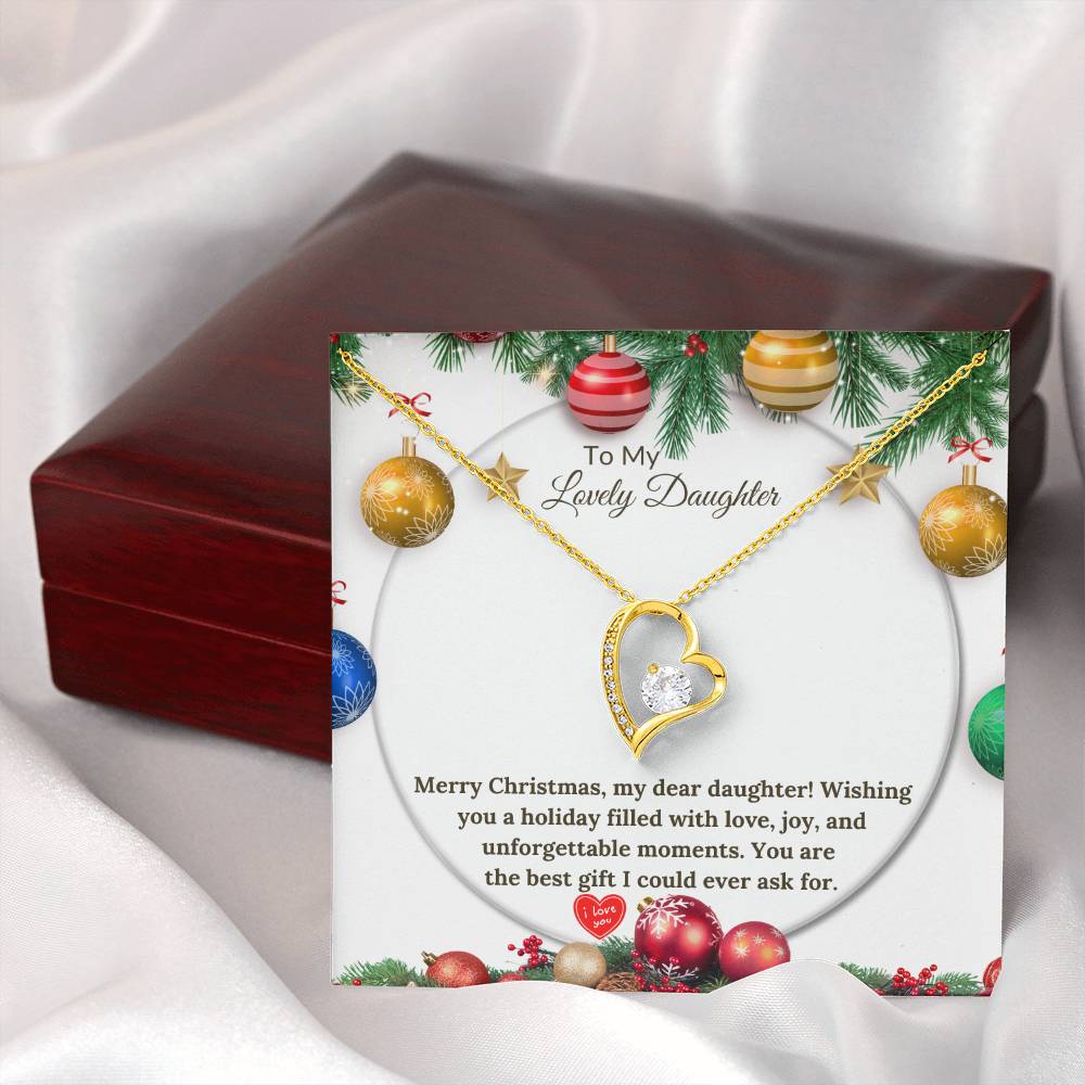 Christmas Forever Love Necklace for Daughter