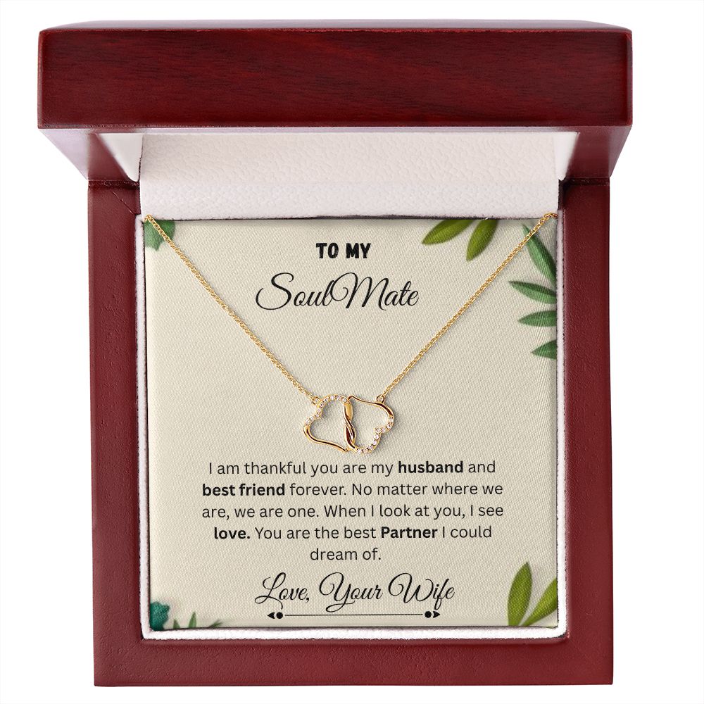 To My Soulmate : Solid Gold Heart Symbolizing Everlasting Love