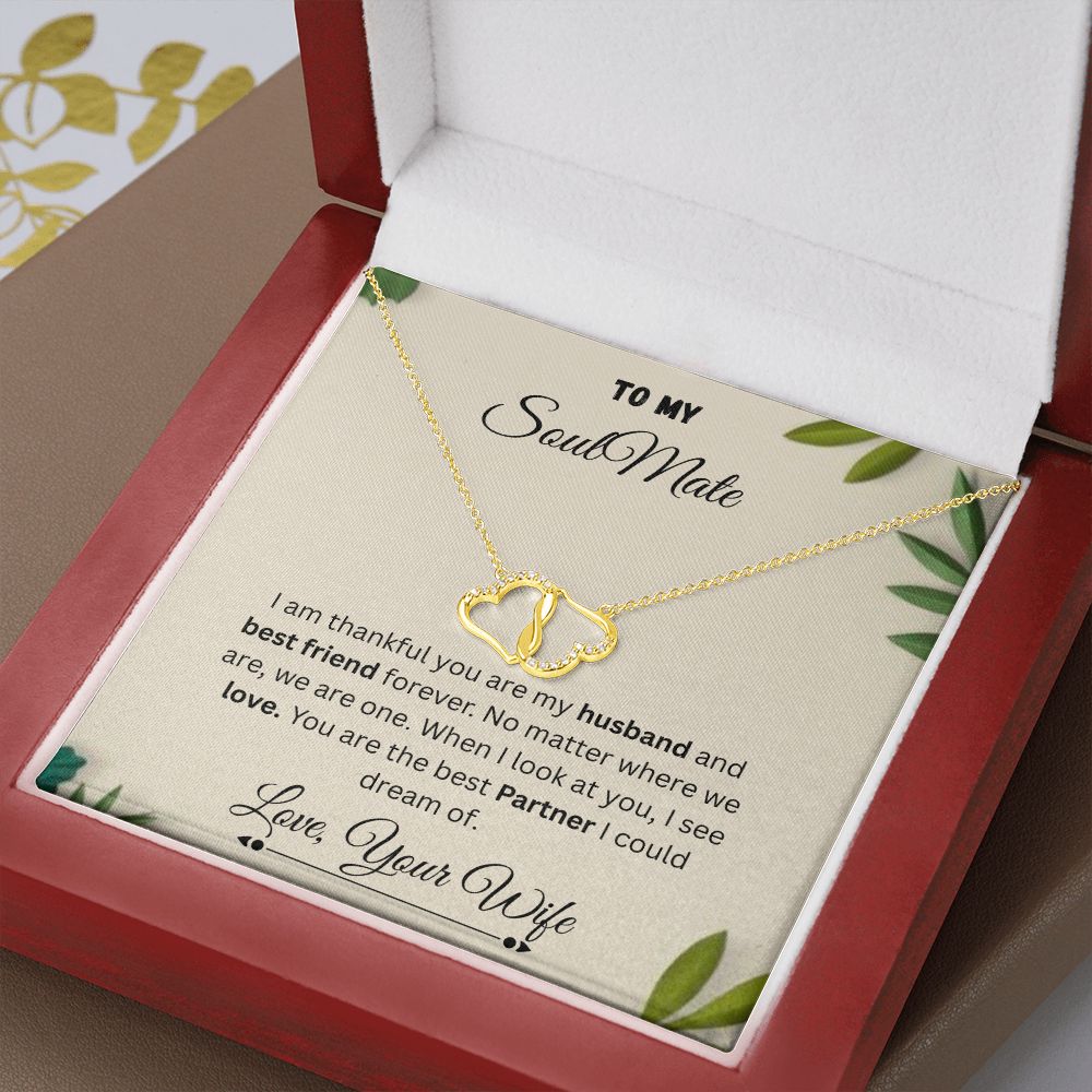 To My Soulmate : Solid Gold Heart Symbolizing Everlasting Love