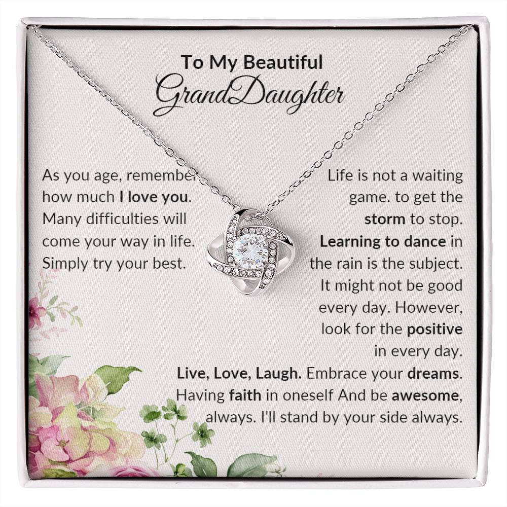 Love Knot Necklace (Yellow & White Gold Variants) | To Granddaughter