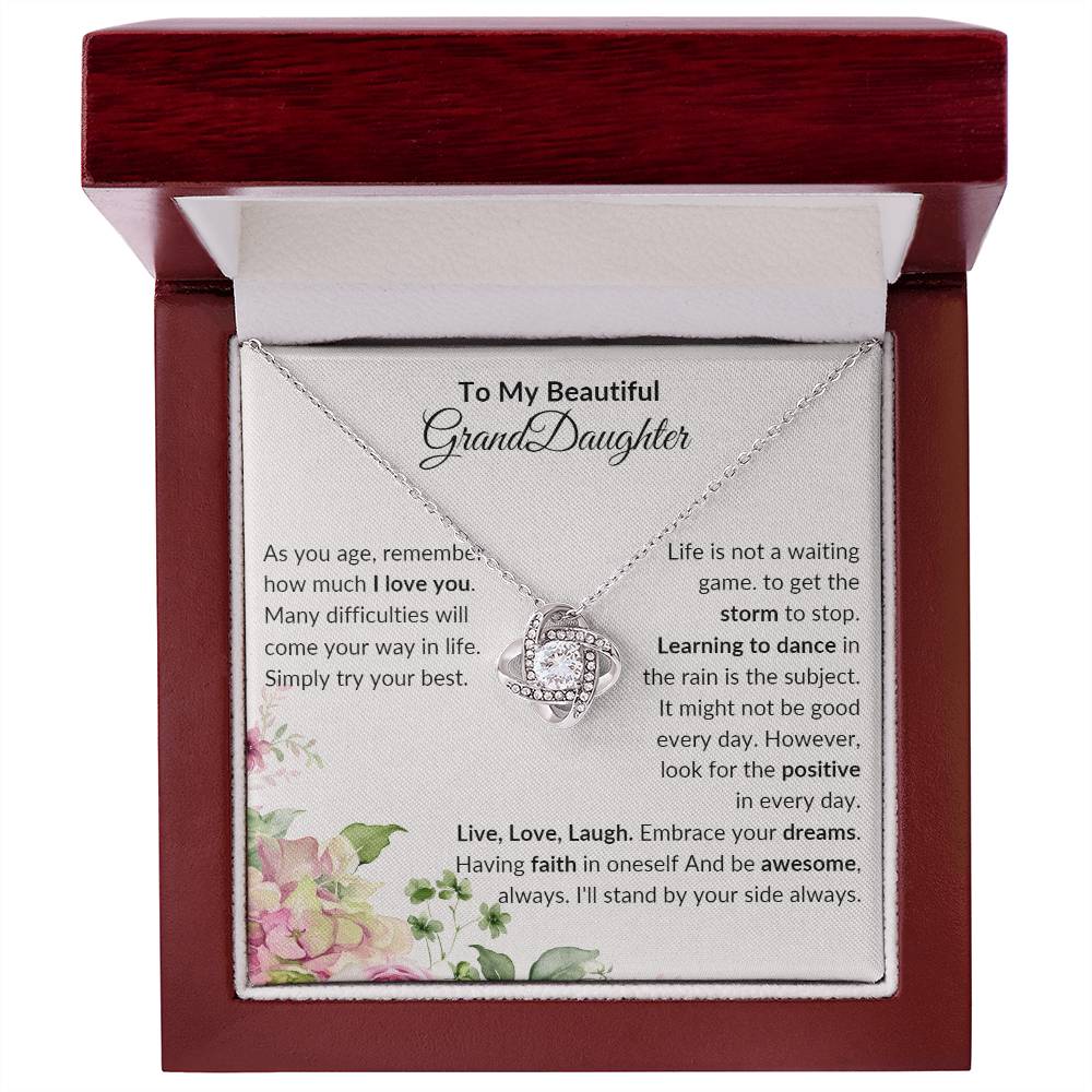 Love Knot Necklace (Yellow & White Gold Variants) | To Granddaughter