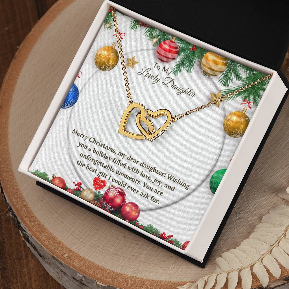 Christmas Interlocking Hearts for a Loving Daughter