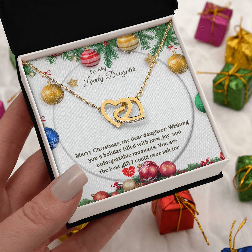 Christmas Interlocking Hearts for a Loving Daughter