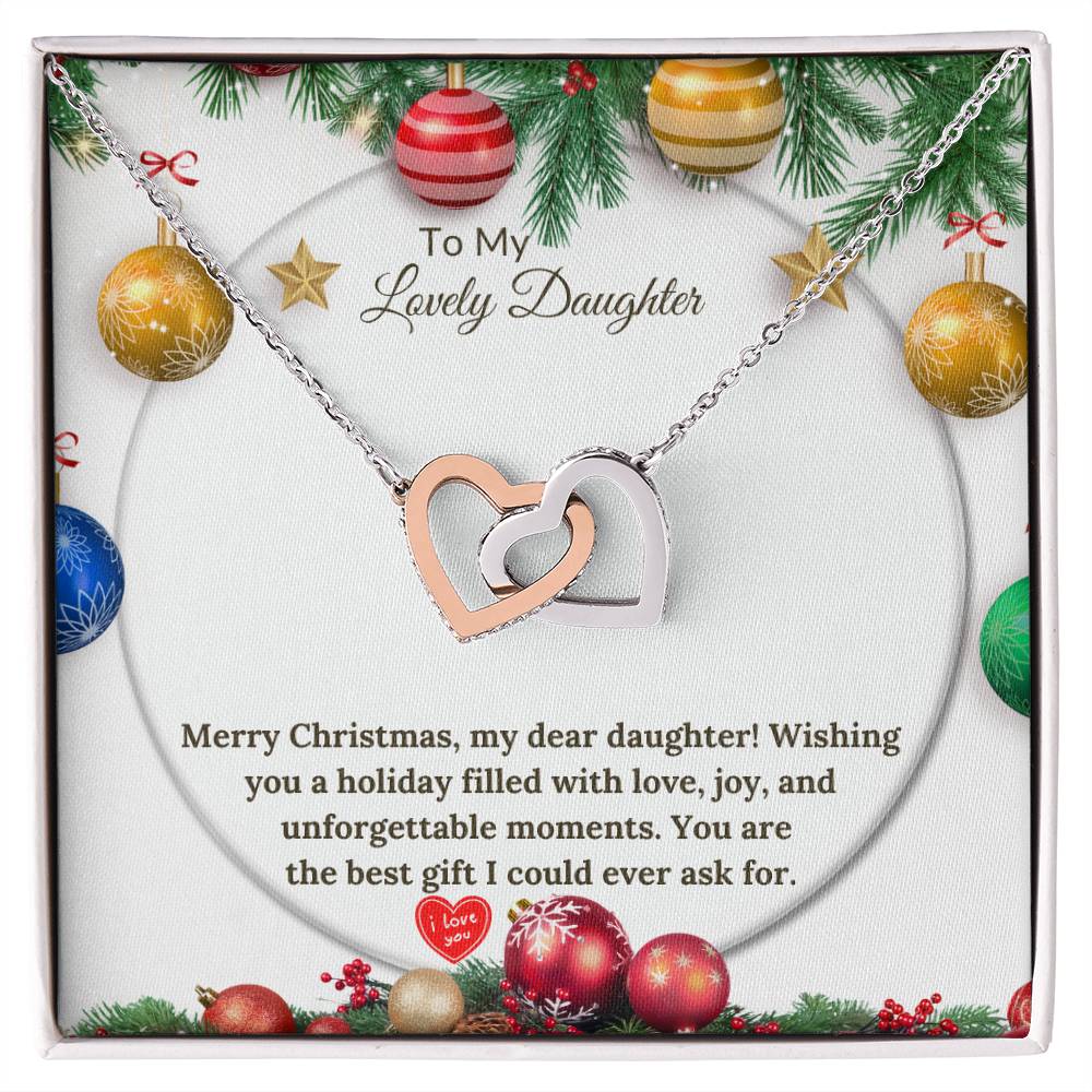 Christmas Interlocking Hearts for a Loving Daughter