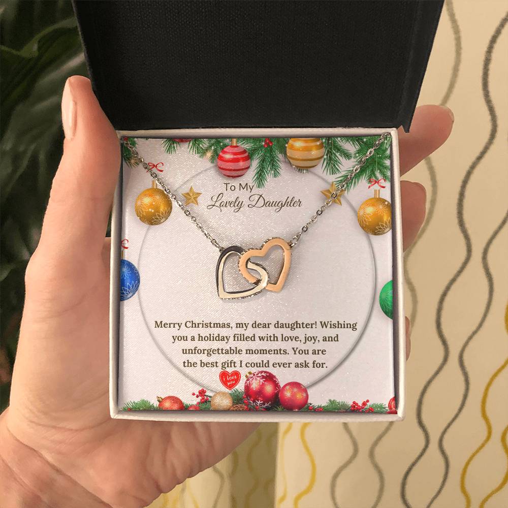 Christmas Interlocking Hearts for a Loving Daughter