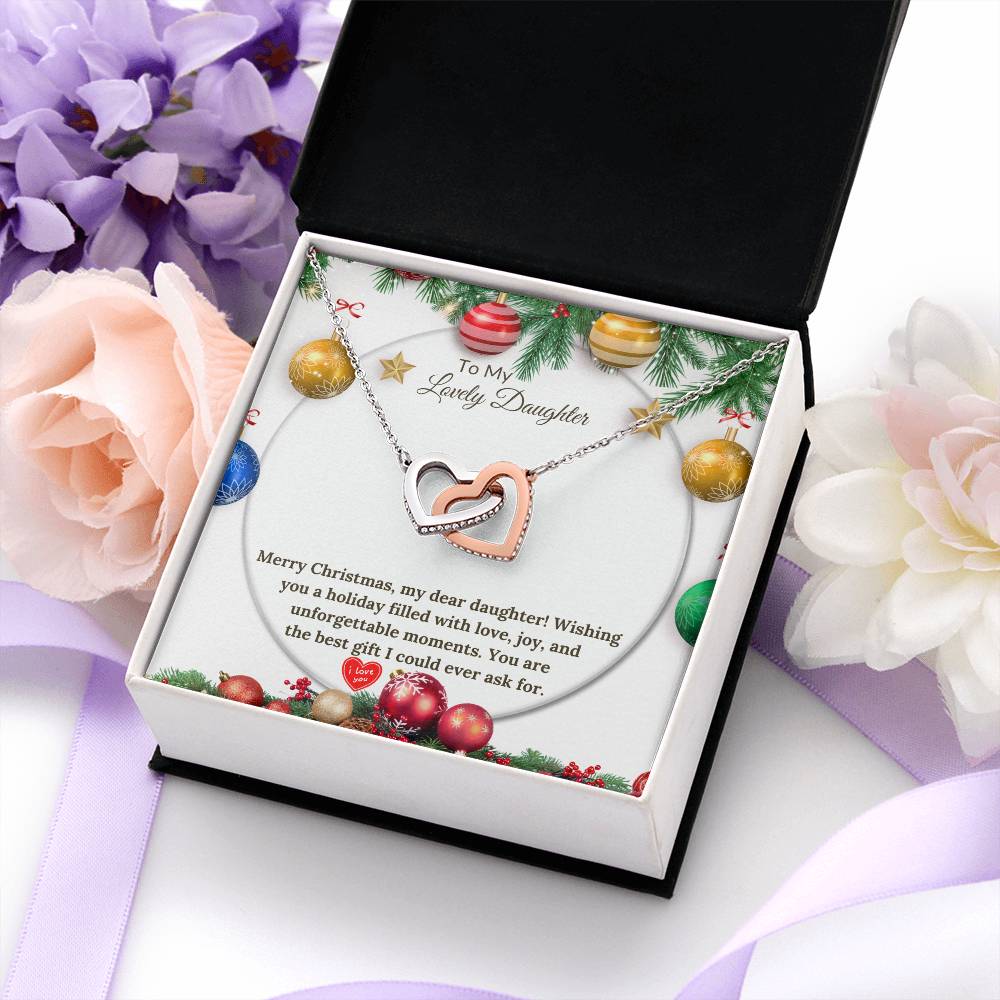 Christmas Interlocking Hearts for a Loving Daughter