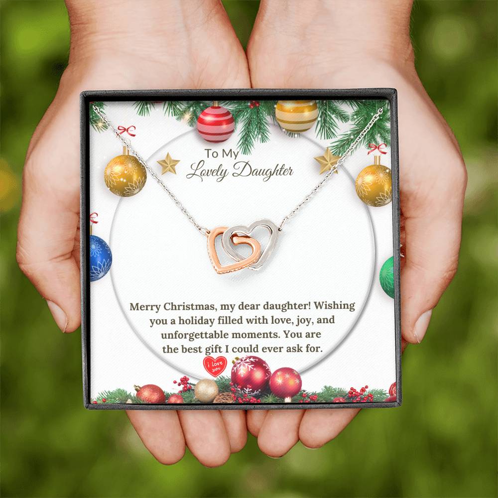 Christmas Interlocking Hearts for a Loving Daughter