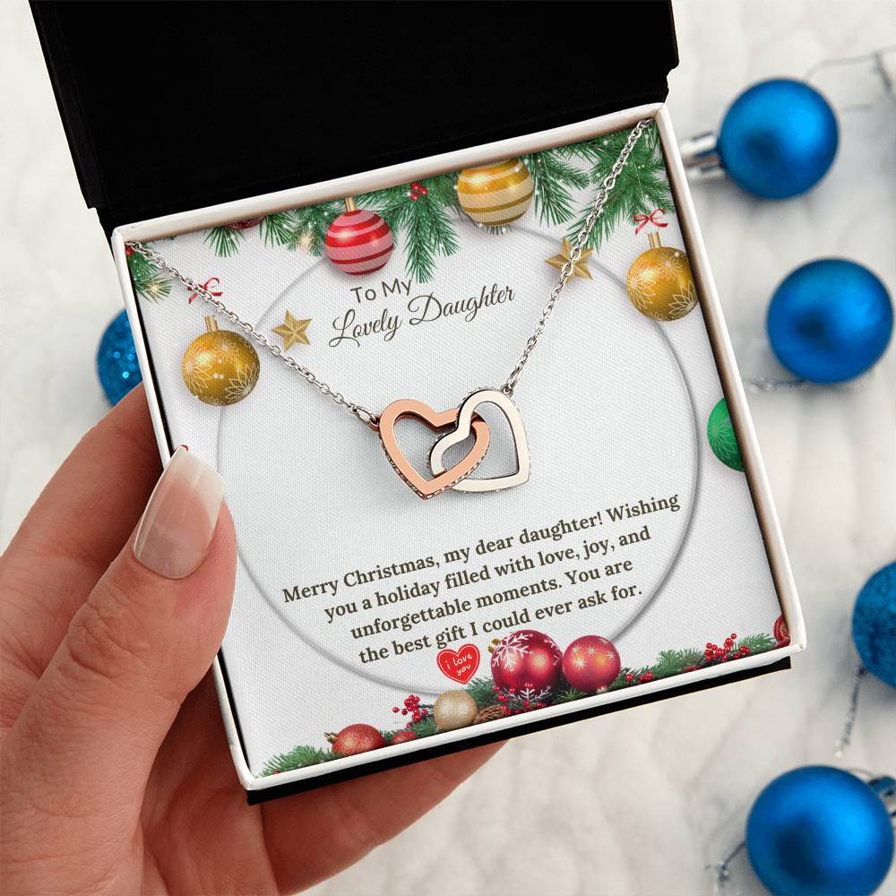 Christmas Interlocking Hearts for a Loving Daughter