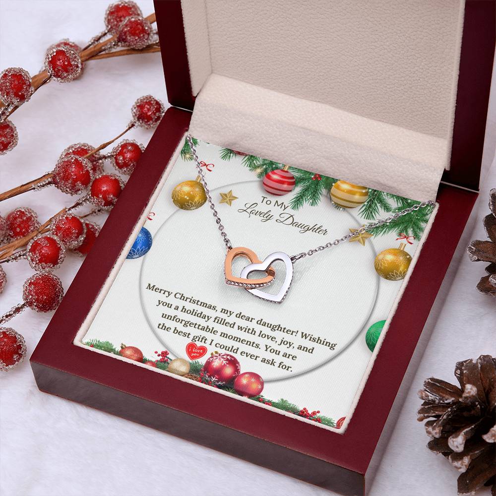 Christmas Interlocking Hearts for a Loving Daughter