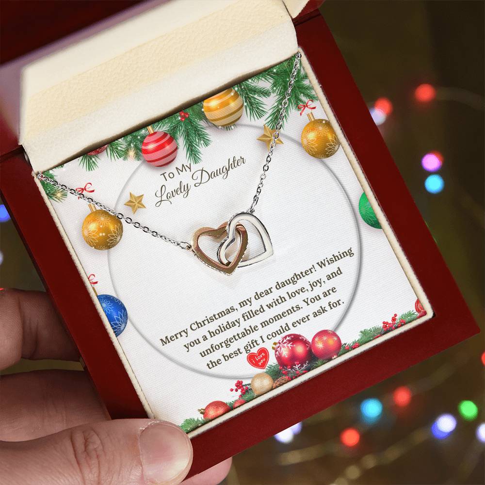 Christmas Interlocking Hearts for a Loving Daughter