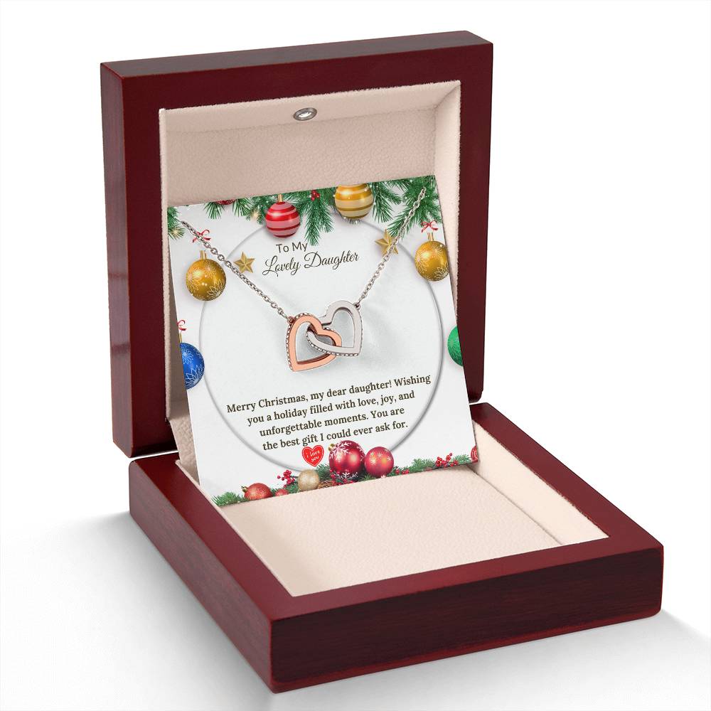 Christmas Interlocking Hearts for a Loving Daughter