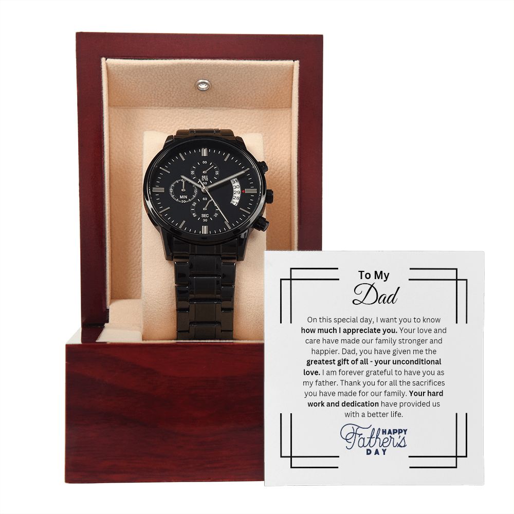 Black Chronograph Watch