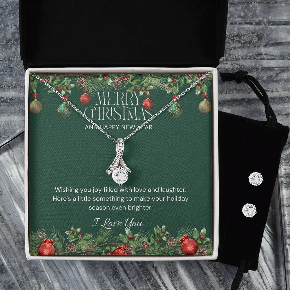 Christmas Gift of Alluring Beauty + Clear CZ Earrings