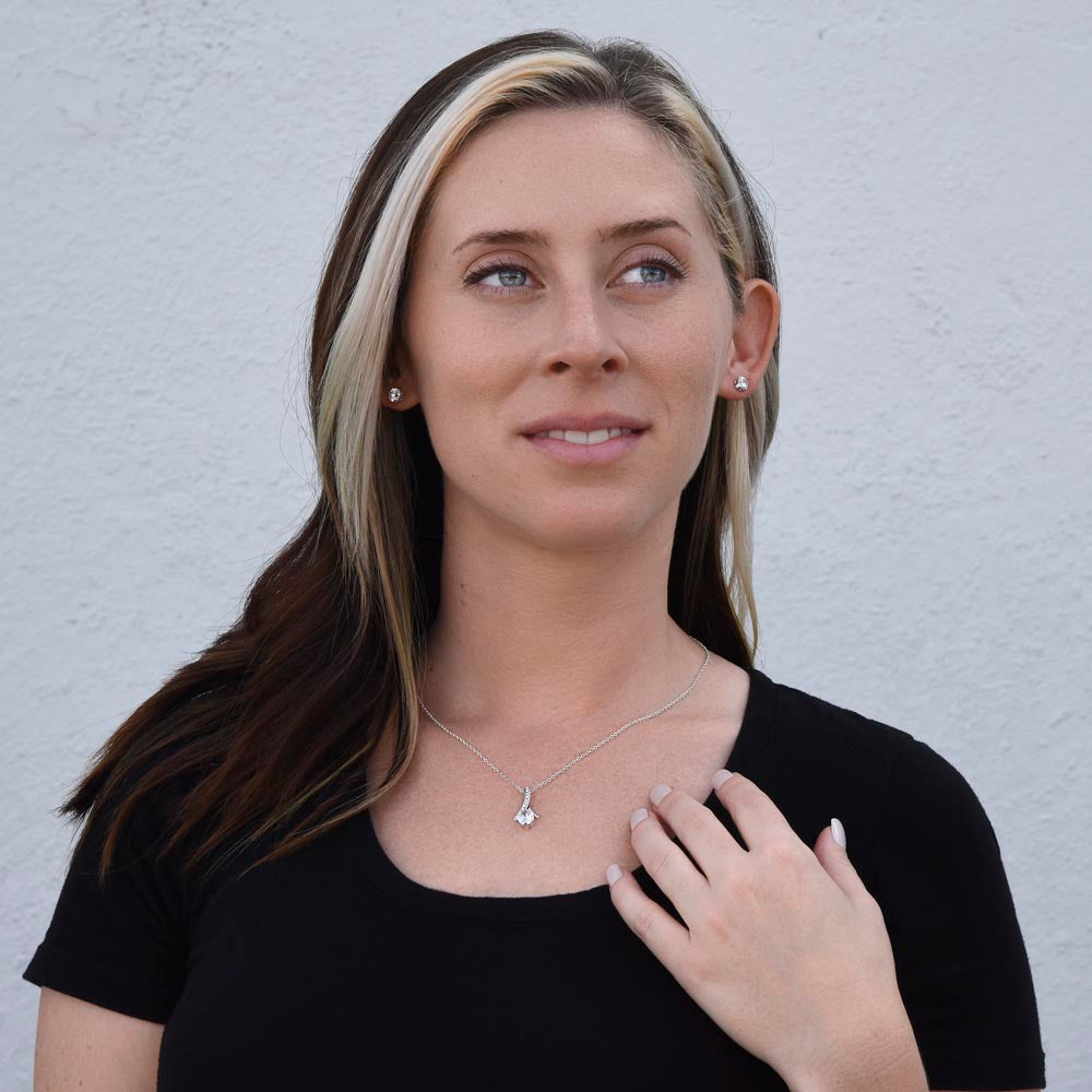 Christmas Gift of Alluring Beauty + Clear CZ Earrings