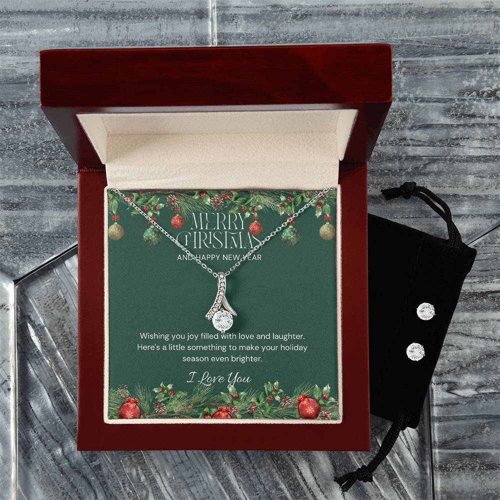 Christmas Gift of Alluring Beauty + Clear CZ Earrings