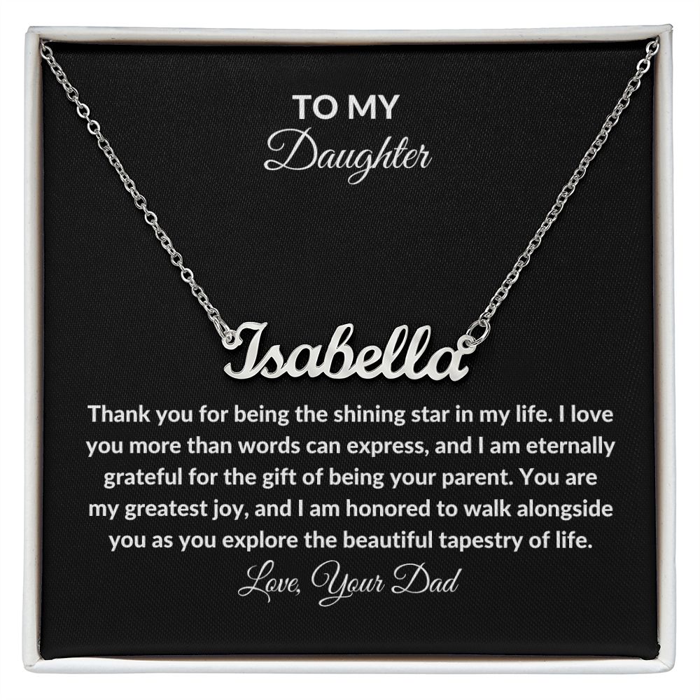 My Daughter : Heart Warming Personalized Name Necklace