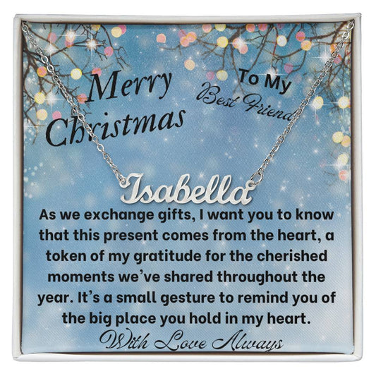 Custom Name Necklace (With MC) Christmas