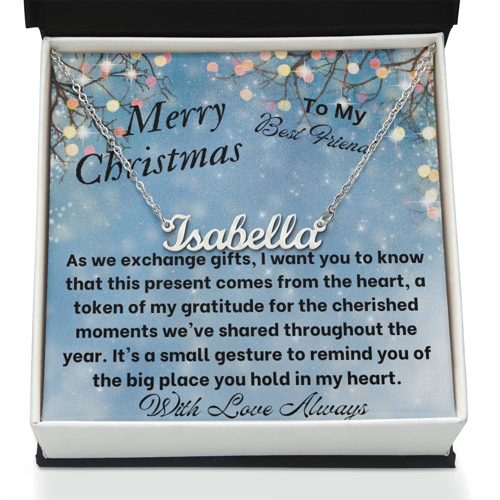 Custom Name Necklace (With MC) Christmas