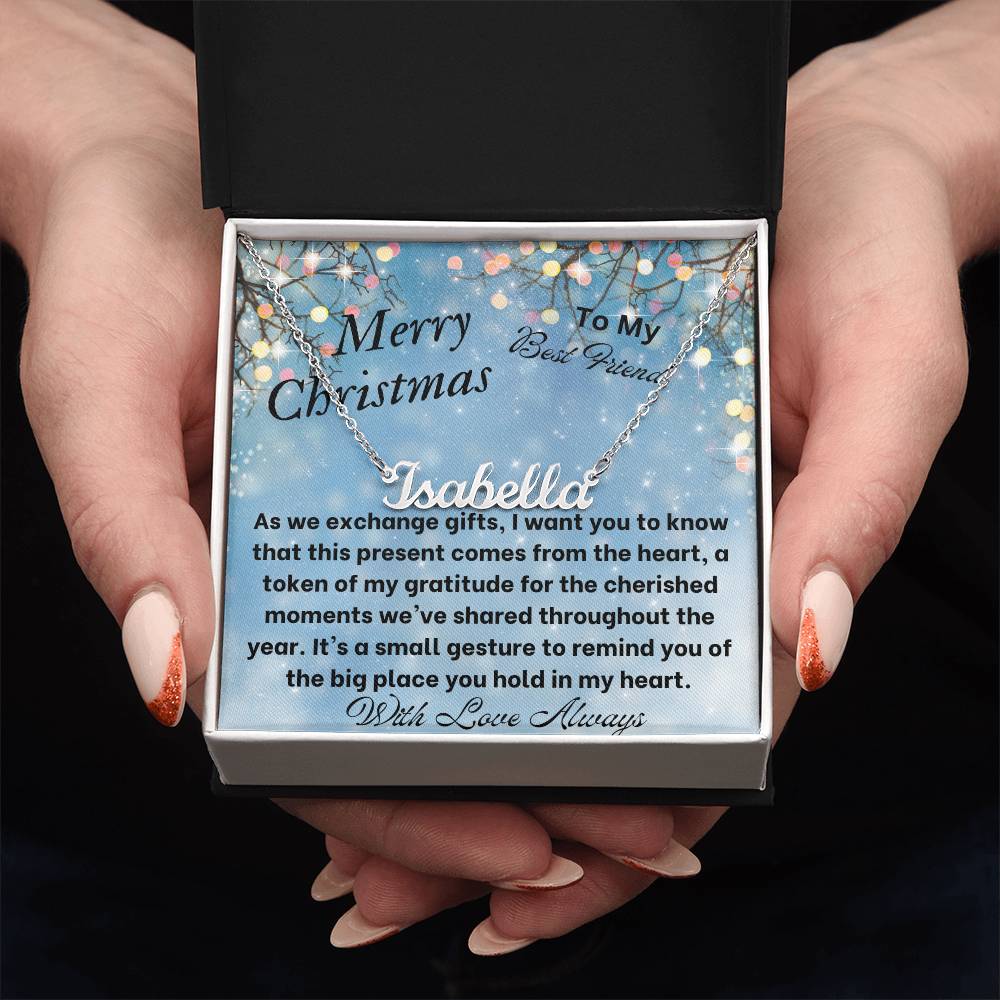 Custom Name Necklace (With MC) Christmas