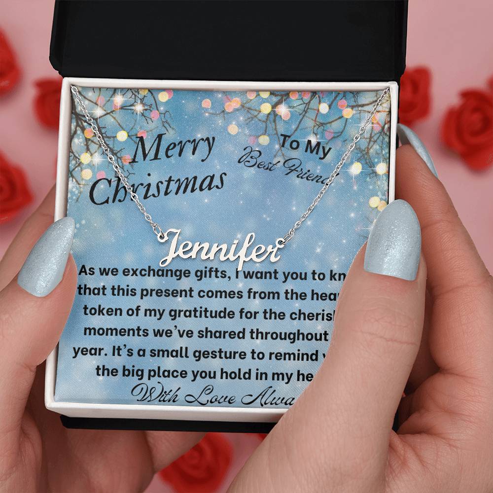Custom Name Necklace (With MC) Christmas