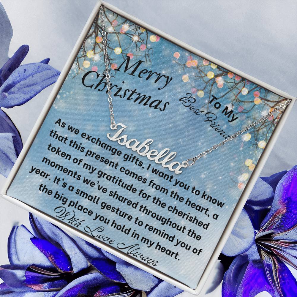 Custom Name Necklace (With MC) Christmas